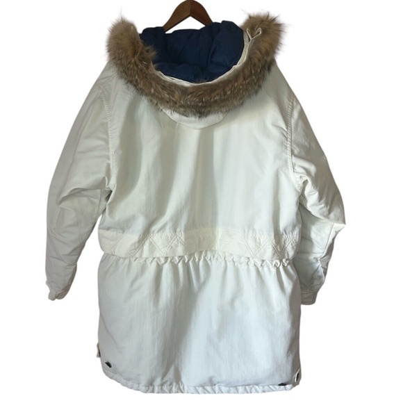Vintage Woolrich Down Filled Puffer Winter White Coyote Fur Trim L - Picture 4 of 10